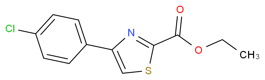 Ethyl 4-(4-chlorophenyl)-1,3-thiazole-2-carboxylate_分子结构_CAS_75680-91-0)