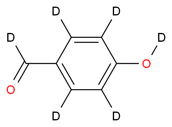 {4-[(<sup>2</sup>H)oxy](<sup>2</sup>H<sub>4</sub>)phenyl}(<sup>2</sup>H)formaldehyde_分子结构_CAS_284474-48-2