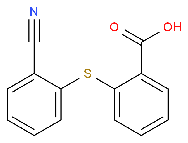 2-[(2-cyanophenyl)sulfanyl]benzoic acid_分子结构_CAS_163725-12-0