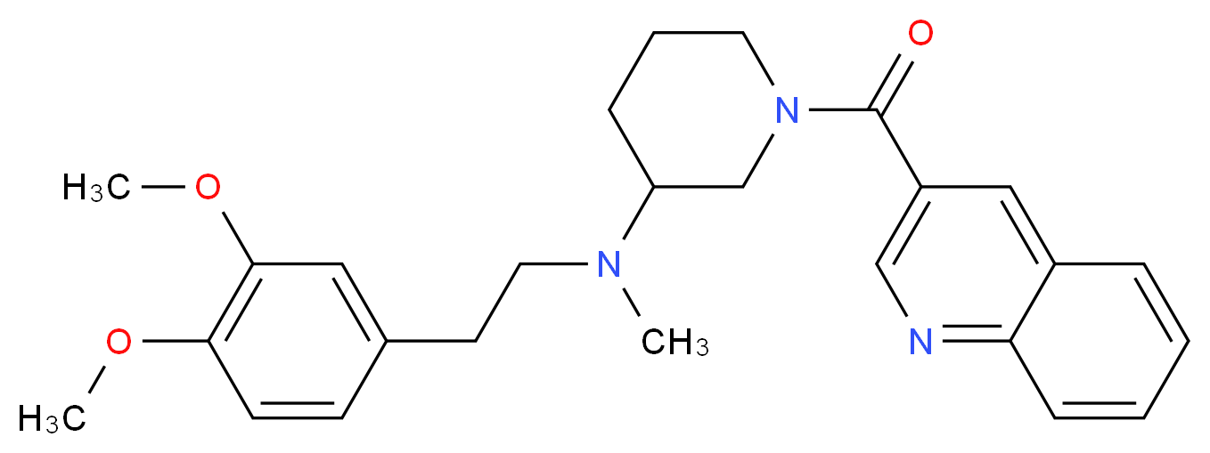 N-[2-(3,4-dimethoxyphenyl)ethyl]-N-methyl-1-(3-quinolinylcarbonyl)-3-piperidinamine_分子结构_CAS_)