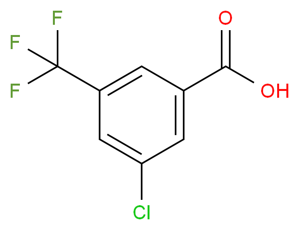 3-氯-5-三氟甲基苯甲酸_分子结构_CAS_53985-49-2)