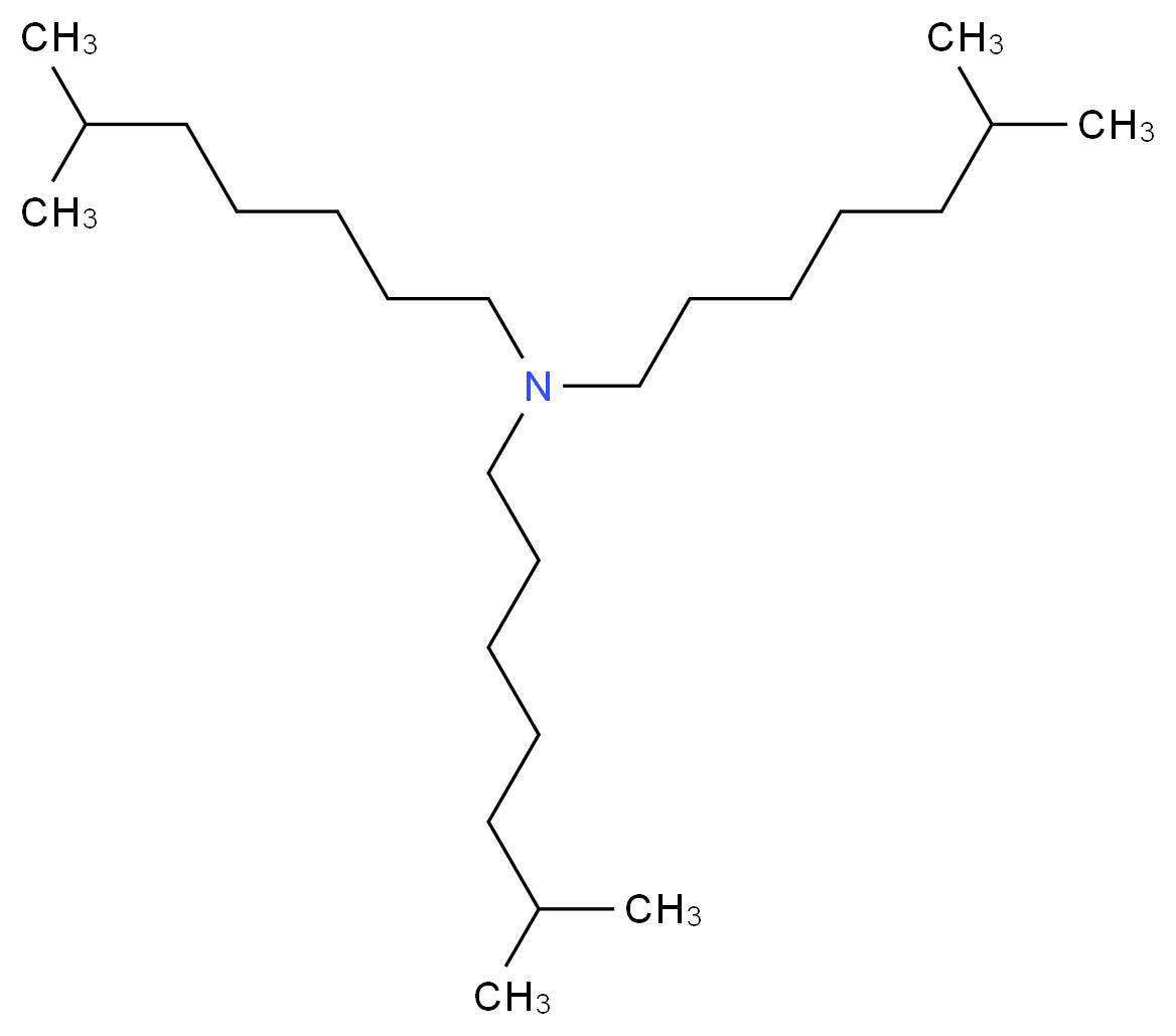 tris(6-methylheptyl)amine_分子结构_CAS_2757-28-0