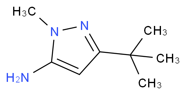 5-氨基-3-叔丁基-1-甲基吡唑_分子结构_CAS_118430-73-2)