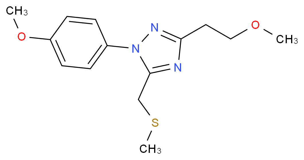 3-(2-methoxyethyl)-1-(4-methoxyphenyl)-5-[(methylthio)methyl]-1H-1,2,4-triazole_分子结构_CAS_)