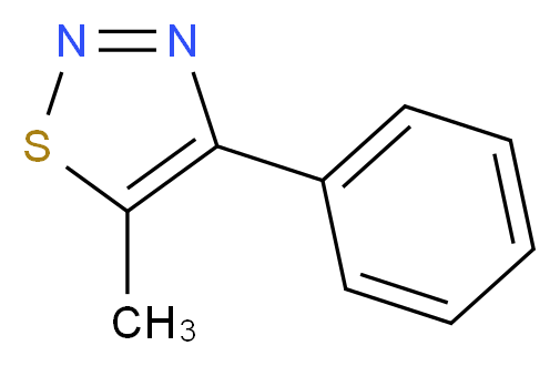 5-methyl-4-phenyl-1,2,3-thiadiazole_分子结构_CAS_64273-28-5