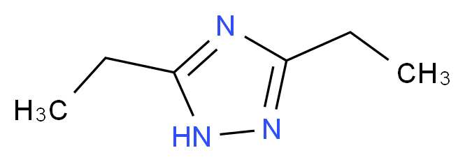 3,5-diethyl-1H-1,2,4-triazole_分子结构_CAS_7343-35-3