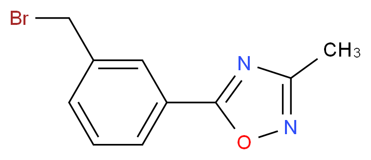 5-[3-(Bromomethyl)phenyl]-3-methyl-1,2,4-oxadiazole 97%_分子结构_CAS_926921-57-5)