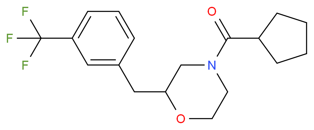 4-(cyclopentylcarbonyl)-2-[3-(trifluoromethyl)benzyl]morpholine_分子结构_CAS_)
