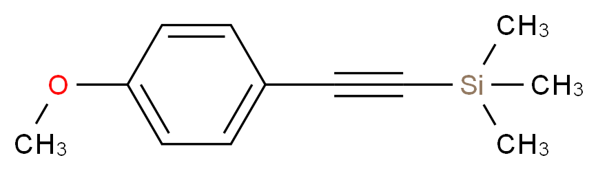 [2-(4-methoxyphenyl)ethynyl]trimethylsilane_分子结构_CAS_3989-14-8