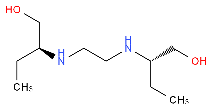 (2S)-2-[(2-{[(2S)-1-hydroxybutan-2-yl]amino}ethyl)amino]butan-1-ol_分子结构_CAS_1070-11-7