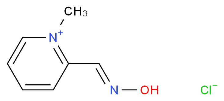 2-[(1E)-(hydroxyimino)methyl]-1-methylpyridin-1-ium chloride_分子结构_CAS_51-15-0