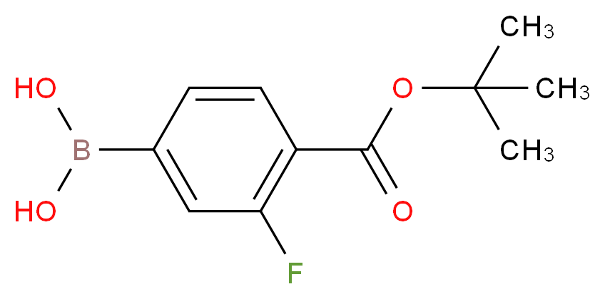 4-(tert-butoxycarbonyl)-3-fluorophenylboronic acid_分子结构_CAS_218301-87-2)