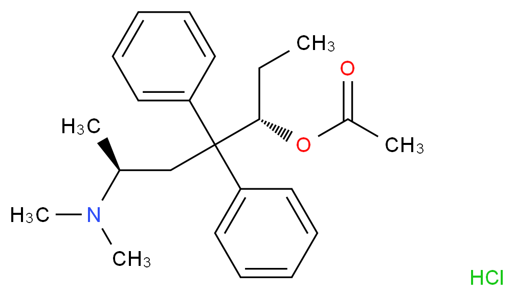 (-)-α-Acetylmethadol Hydrochloride_分子结构_CAS_43033-72-3)