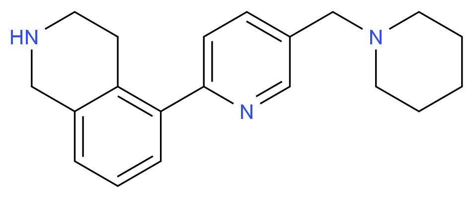 5-[5-(piperidin-1-ylmethyl)pyridin-2-yl]-1,2,3,4-tetrahydroisoquinoline_分子结构_CAS_)
