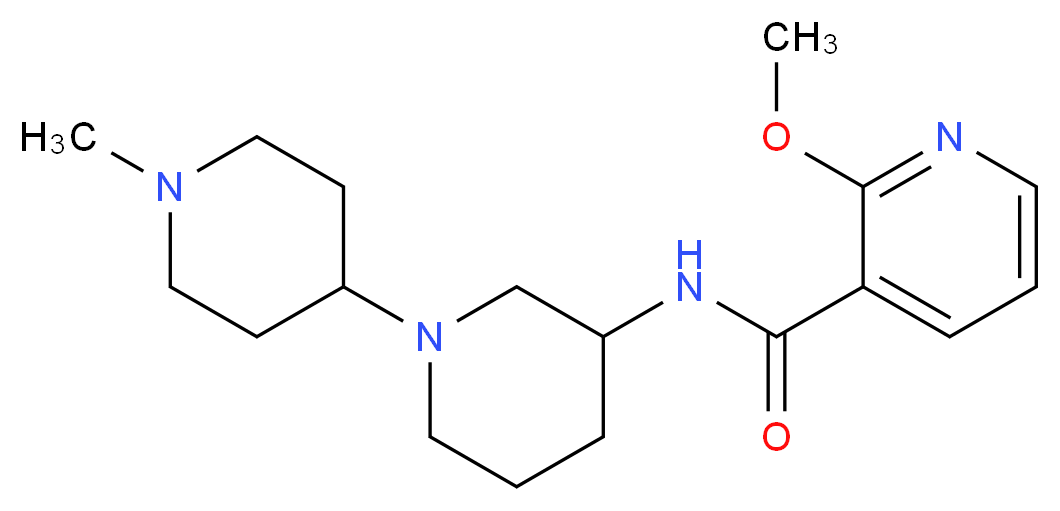 2-methoxy-N-(1'-methyl-1,4'-bipiperidin-3-yl)nicotinamide_分子结构_CAS_)