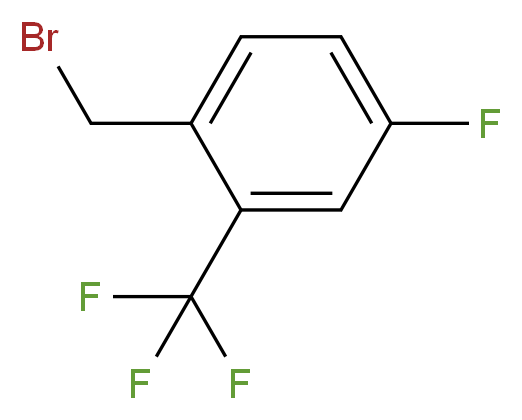 1-(bromomethyl)-4-fluoro-2-(trifluoromethyl)benzene_分子结构_CAS_206860-48-2