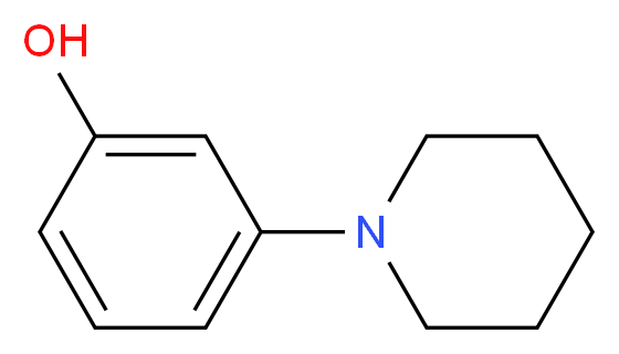 3-(Piperidin-1-yl)phenol_分子结构_CAS_27292-50-8)