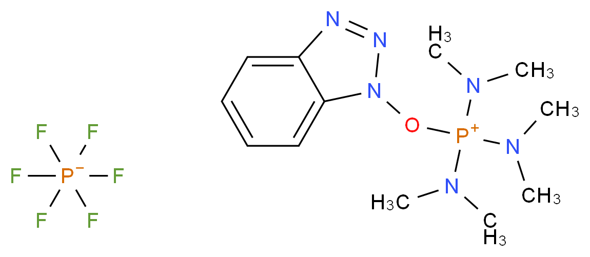 (1H-1,2,3-benzotriazol-1-yloxy)tris(dimethylamino)phosphanium; hexafluoro-$l^{5}-phosphanuide_分子结构_CAS_56602-33-6