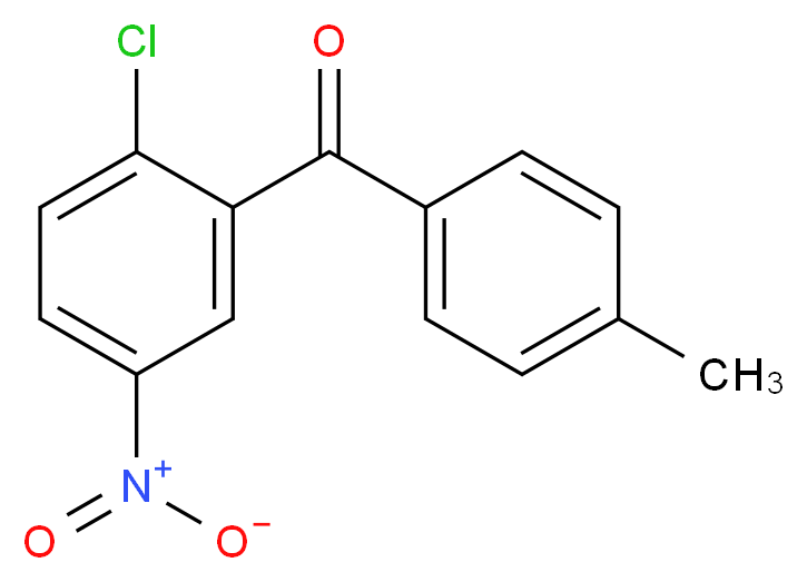 (2-chloro-5-nitrophenyl)(4-methylphenyl)methanone_分子结构_CAS_35485-71-3