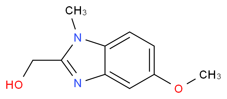 (5-methoxy-1-methyl-1H-1,3-benzodiazol-2-yl)methanol_分子结构_CAS_68426-83-5