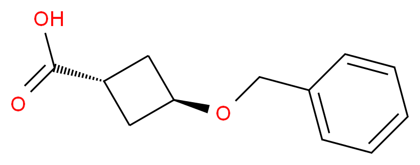 trans-3-(Benzyloxy)cyclobutanecarboxylic acid_分子结构_CAS_84182-48-9)