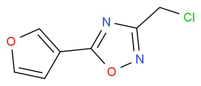 3-(chloromethyl)-5-(furan-3-yl)-1,2,4-oxadiazole_分子结构_CAS_)