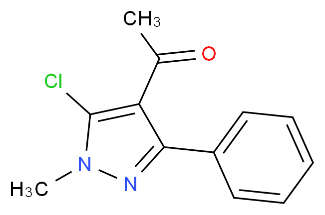 1-(5-Chloro-1-methyl-3-phenyl-1H-pyrazol-4-yl)-1-ethanone_分子结构_CAS_)