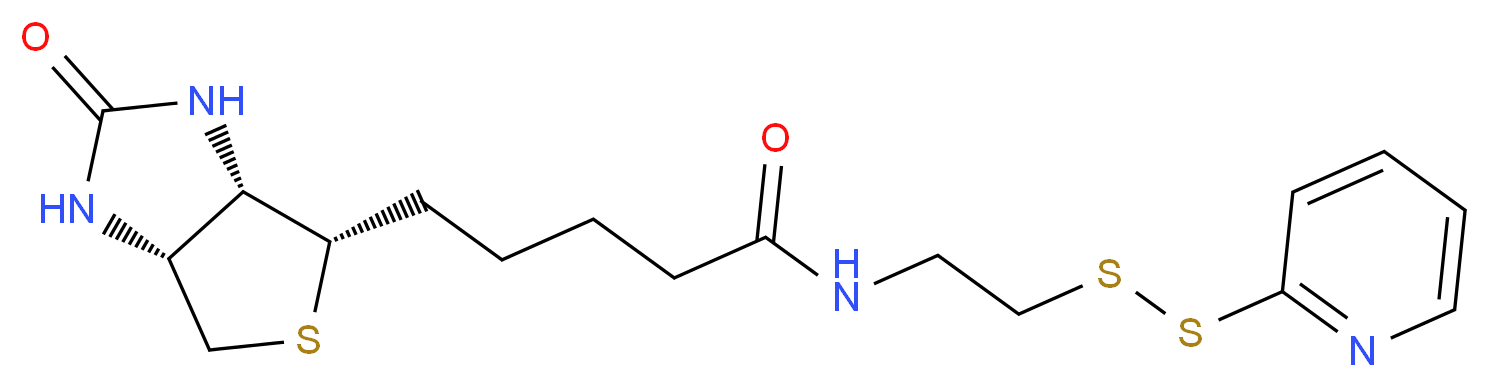 5-[(3aS,4S,6aR)-2-oxo-hexahydro-1H-thieno[3,4-d]imidazolidin-4-yl]-N-[2-(pyridin-2-yldisulfanyl)ethyl]pentanamide_分子结构_CAS_112247-65-1