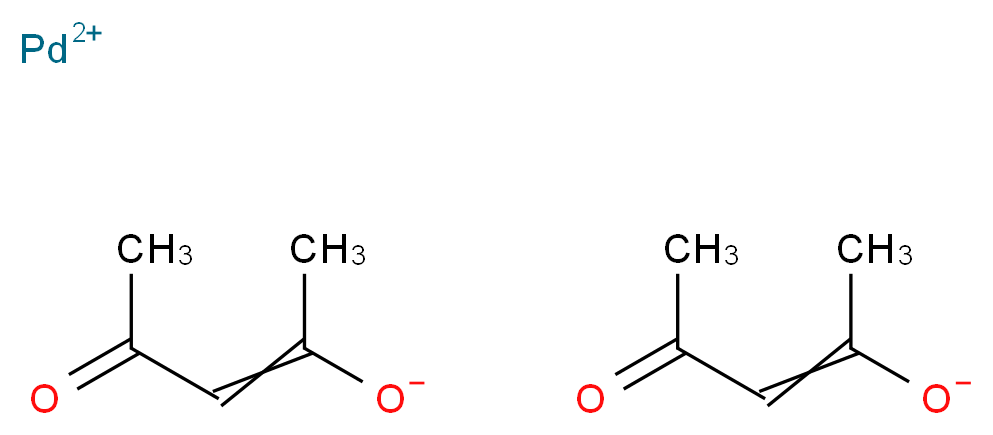 palladium(2+) ion bis((2Z)-4-oxopent-2-en-2-olate)_分子结构_CAS_14024-61-4