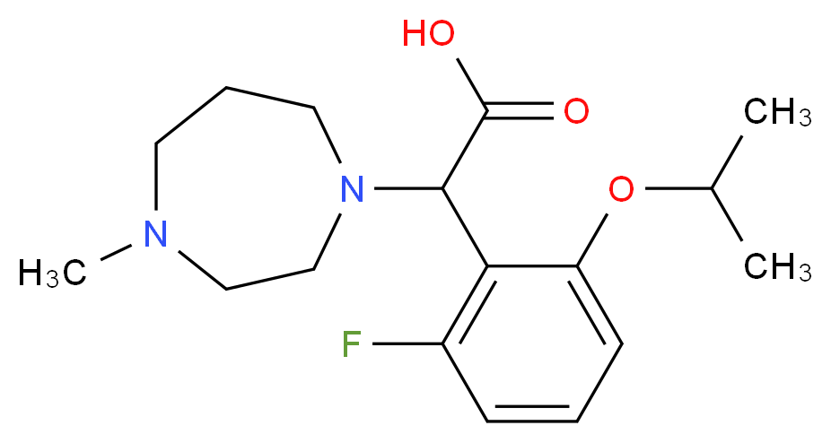 (2-fluoro-6-isopropoxyphenyl)(4-methyl-1,4-diazepan-1-yl)acetic acid_分子结构_CAS_)