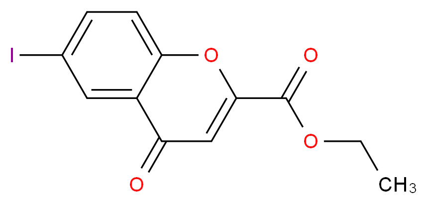 ethyl 6-iodo-4-oxo-4H-chromene-2-carboxylate_分子结构_CAS_35204-44-5