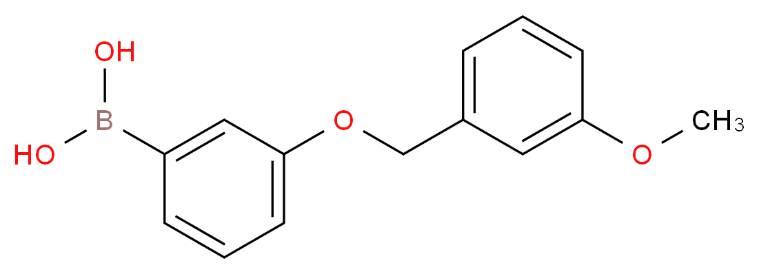 3-(3′-甲氧基苄氧)苯硼酸_分子结构_CAS_871125-75-6)