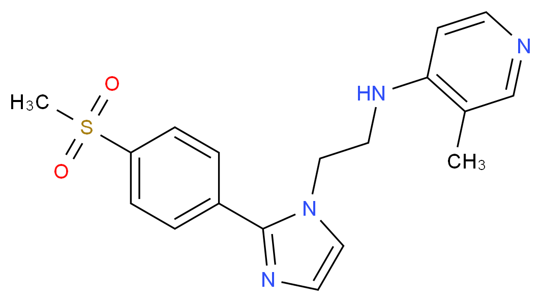 3-methyl-N-(2-{2-[4-(methylsulfonyl)phenyl]-1H-imidazol-1-yl}ethyl)pyridin-4-amine_分子结构_CAS_)