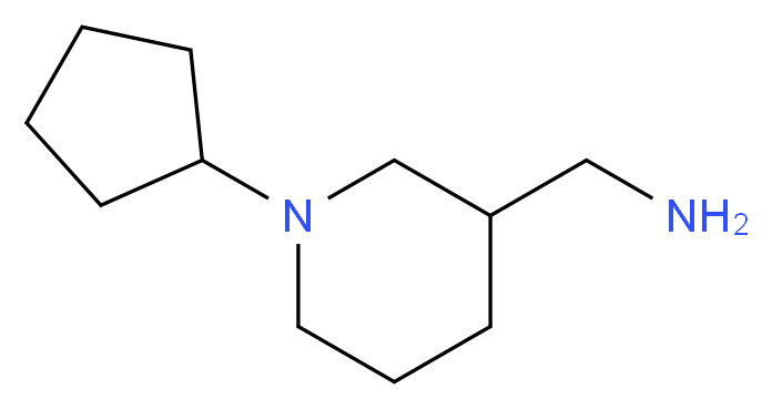 (1-cyclopentylpiperidin-3-yl)methanamine_分子结构_CAS_883521-63-9