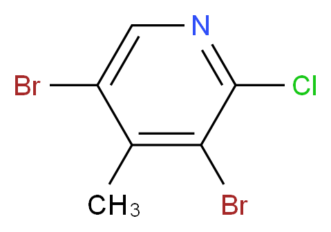 2-Chloro-3,5-dibromo-4-methylpyridine_分子结构_CAS_)