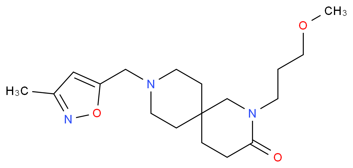 2-(3-methoxypropyl)-9-[(3-methylisoxazol-5-yl)methyl]-2,9-diazaspiro[5.5]undecan-3-one_分子结构_CAS_)