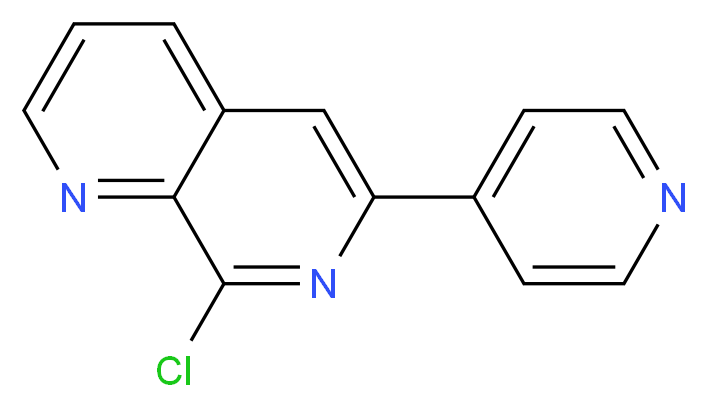 8-chloro-6-(pyridin-4-yl)-1,7-naphthyridine_分子结构_CAS_1211595-29-7)