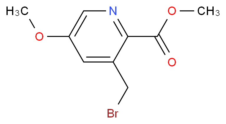 METHYL 3-(BROMOMETHYL)-5-METHOXYPYRIDINE-2-CARBOXYLATE_分子结构_CAS_)