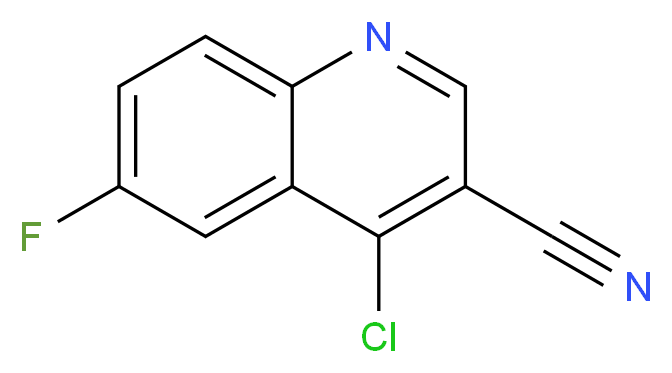 4-chloro-6-fluoroquinoline-3-carbonitrile_分子结构_CAS_886362-73-8