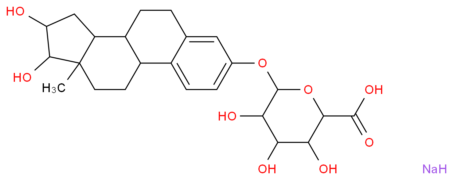 6-({13,14-dihydroxy-15-methyltetracyclo[8.7.0.0<sup>2</sup>,<sup>7</sup>.0<sup>1</sup><sup>1</sup>,<sup>1</sup><sup>5</sup>]heptadeca-2,4,6-trien-5-yl}oxy)-3,4,5-trihydroxyoxane-2-carboxylic acid sodium_分子结构_CAS_15087-06-6