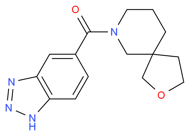 7-(1H-1,2,3-benzotriazol-5-ylcarbonyl)-2-oxa-7-azaspiro[4.5]decane_分子结构_CAS_)