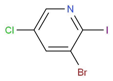 3-BROMO-5-CHLORO-2-IODOPYRIDINE_分子结构_CAS_823221-97-2)