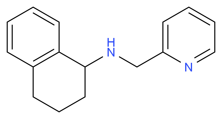 N-(pyridin-2-ylmethyl)-1,2,3,4-tetrahydronaphthalen-1-amine_分子结构_CAS_353778-53-7