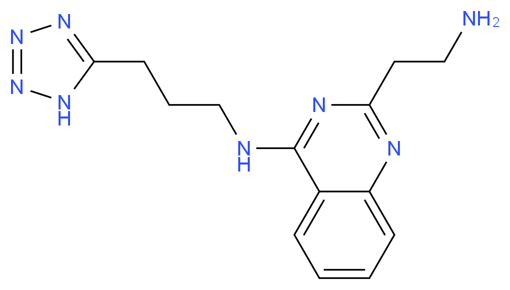 2-(2-aminoethyl)-N-[3-(1H-tetrazol-5-yl)propyl]quinazolin-4-amine_分子结构_CAS_)
