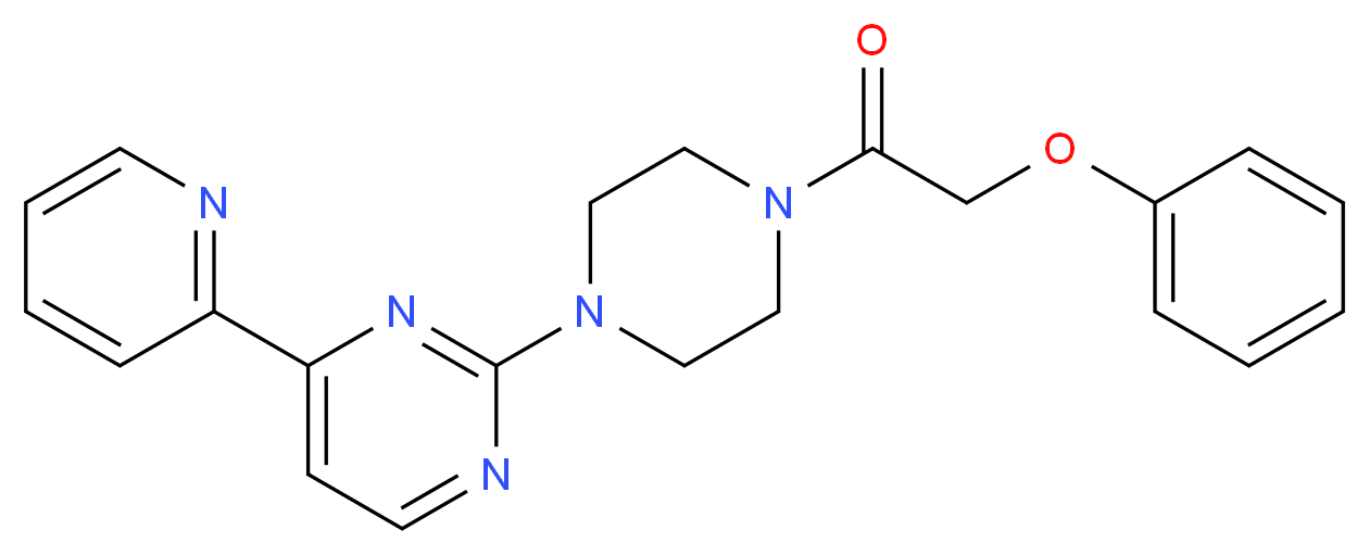 2-[4-(phenoxyacetyl)-1-piperazinyl]-4-(2-pyridinyl)pyrimidine_分子结构_CAS_)