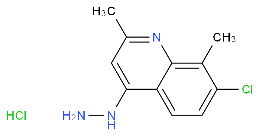 7-CHLORO-2,8-DIMETHYL-4-HYDRAZINOQUINOLINE HYDROCHLORIDE_分子结构_CAS_)
