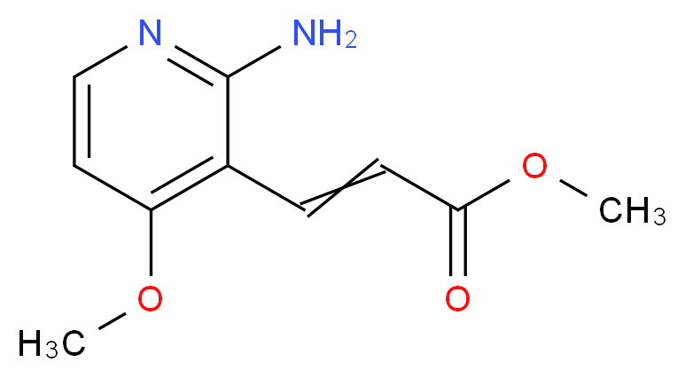 methyl 3-(2-amino-4-methoxypyridin-3-yl)prop-2-enoate_分子结构_CAS_1072139-91-3