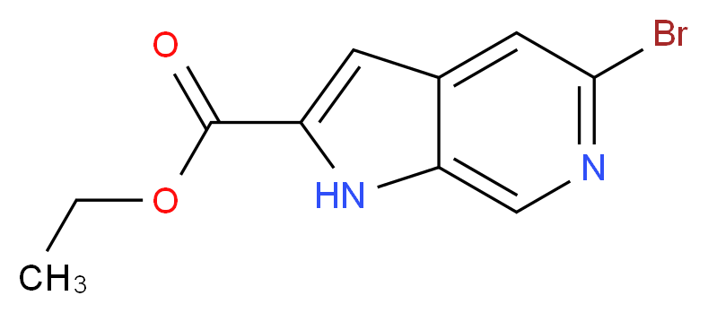 Ethyl 5-bromo-1H-pyrrolo-[2,3-c]-pyridine-2-carboxylate_分子结构_CAS_800401-70-1)