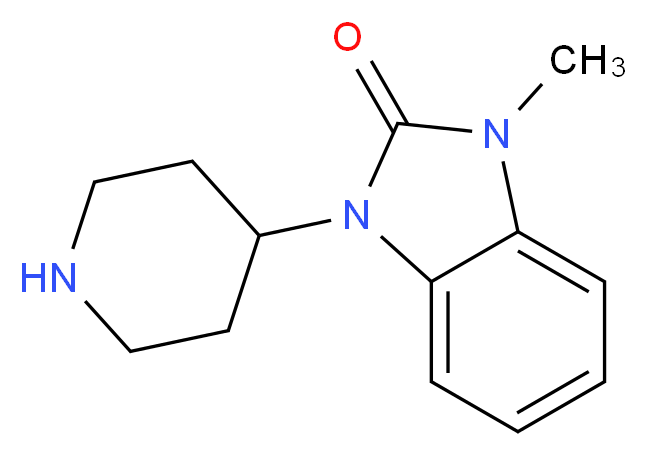 1-Methyl-3-(piperidin-4-yl)-1H-benzo[d]imidazol-2(3H)-one_分子结构_CAS_53786-10-0)