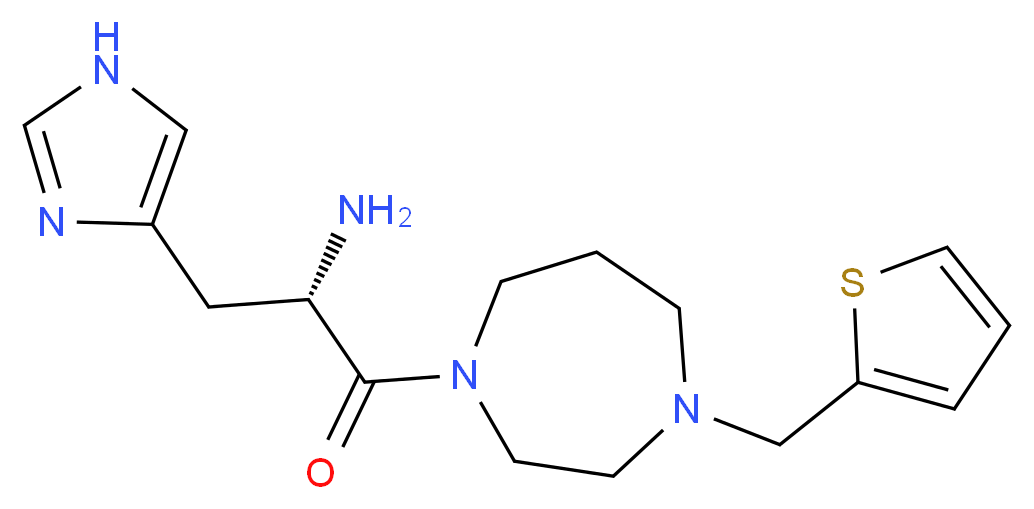 (2S)-3-(1H-imidazol-4-yl)-1-oxo-1-[4-(2-thienylmethyl)-1,4-diazepan-1-yl]-2-propanamine_分子结构_CAS_)